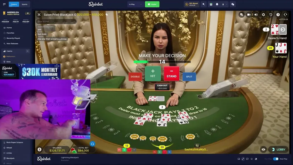 Niemożliwe! Lobanjicaa zgarnął 156 tys. dolarów na Rainbet