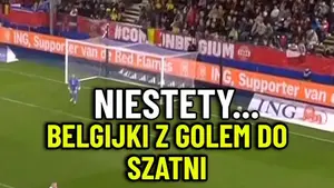 Niestety. Reprezentantki Belgii trafiają tuż przed przerwą i obejmują prowadzenie.