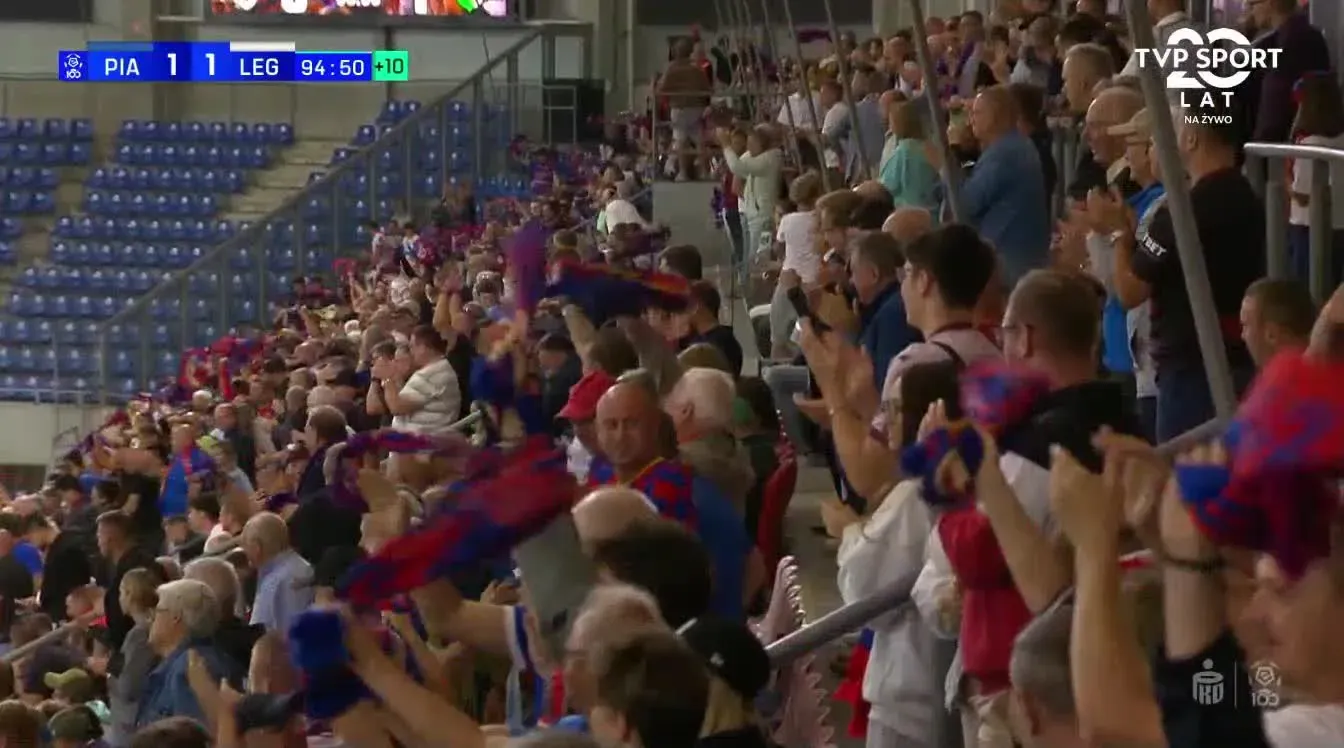 Piast Gliwice 1-1 Legia Warszawa Rafał Augustyniak samobó