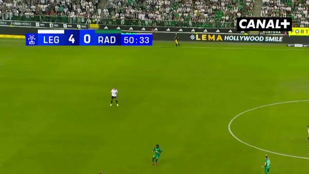 Pięć! Legia nie ma dziś litości dla Radomiaka! Bartosz Kapustka z drugim golem Oglądaj w CANAL+: