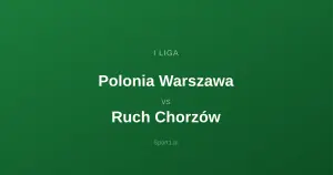 Polonia Warszawa - Ruch Chorzów: Typy bukmacherskie