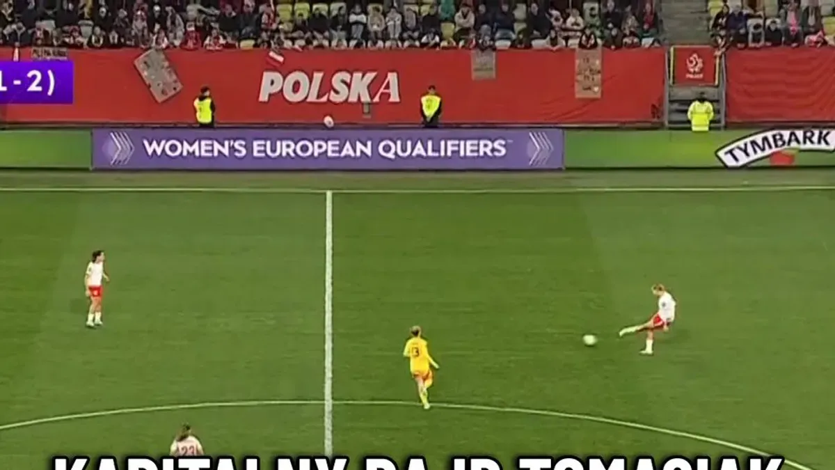 Polska gol. Paulina Tomasiak ruszyła skrzydłem i zaskoczyła bramkarkę Belgii! Znowu remis w dwumeczu.