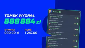 Postawił 900 zł. Wygrał prawie 890 tysięcy! Niezwykły kupon w STS!