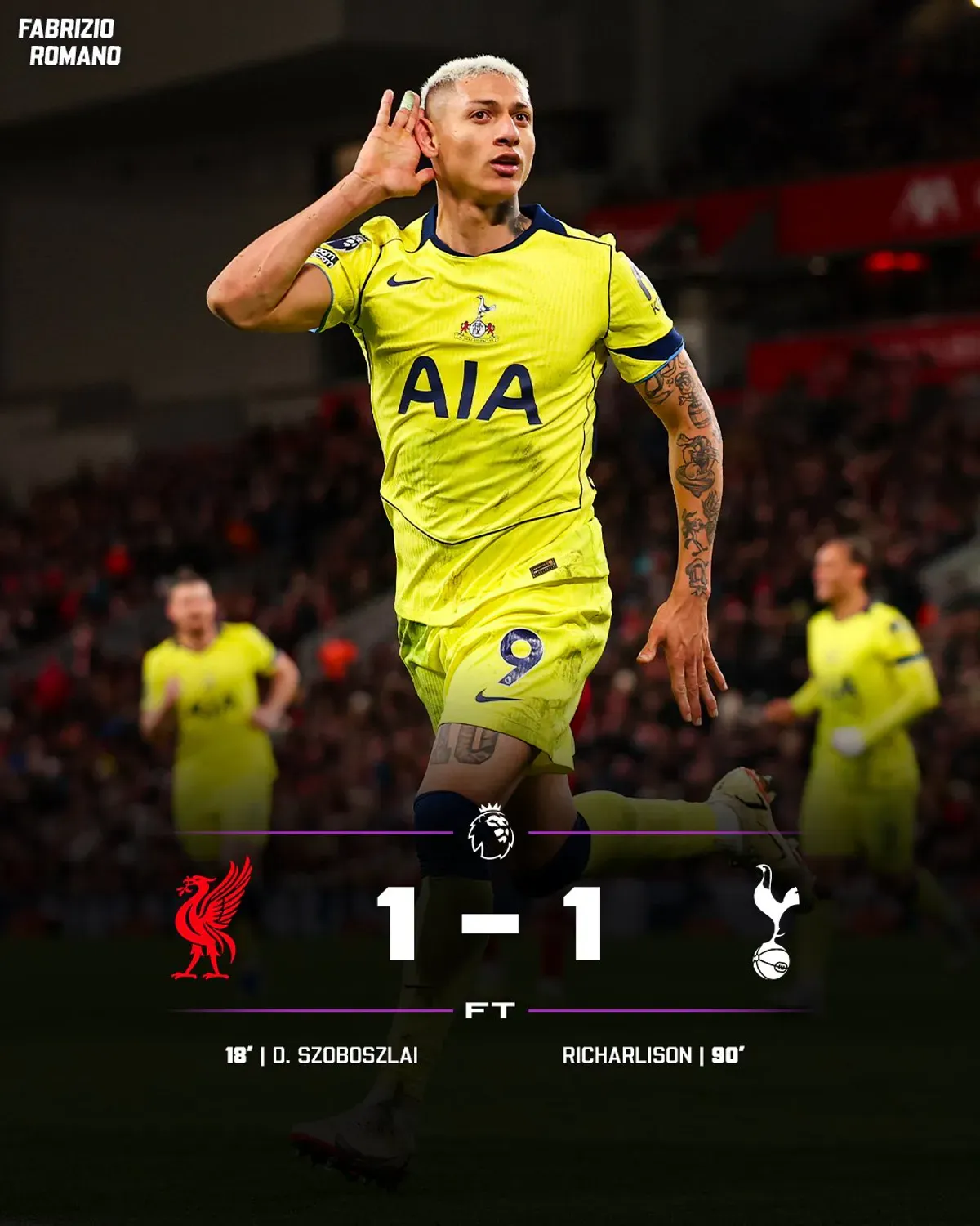 Przełom Tottenhamu na Anfield. Pierwszy punkt pod wodzą nowego trenera