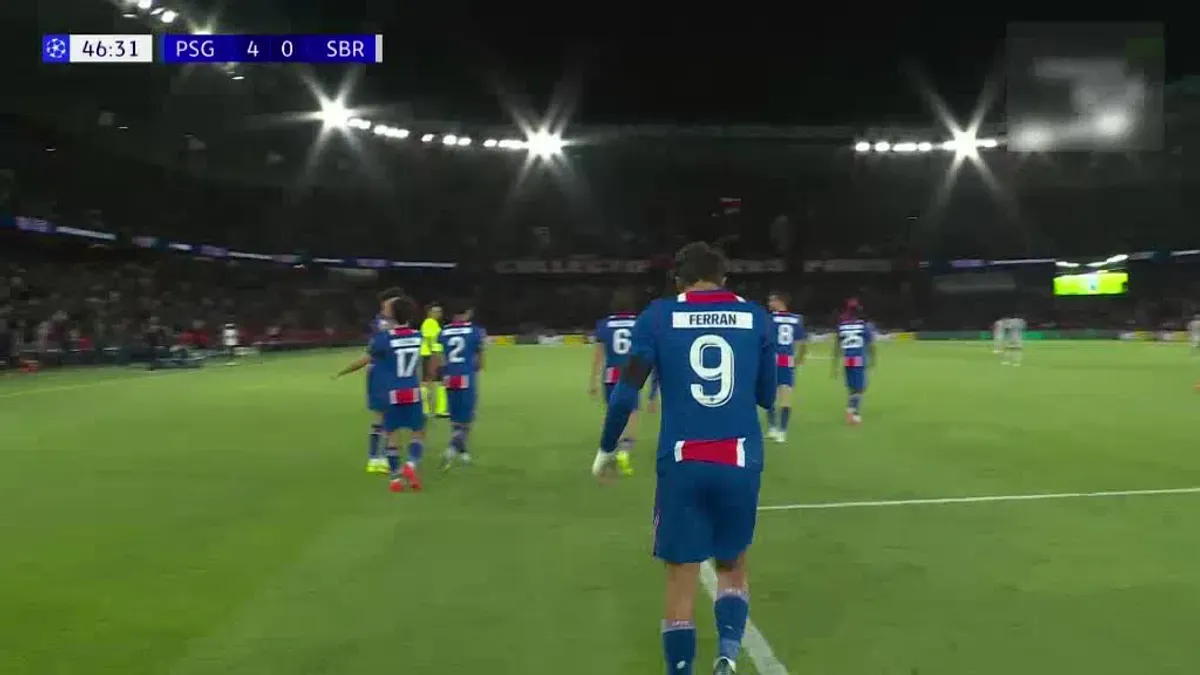 PSG 4-0 Slovan Bratysława Ferran Torres
