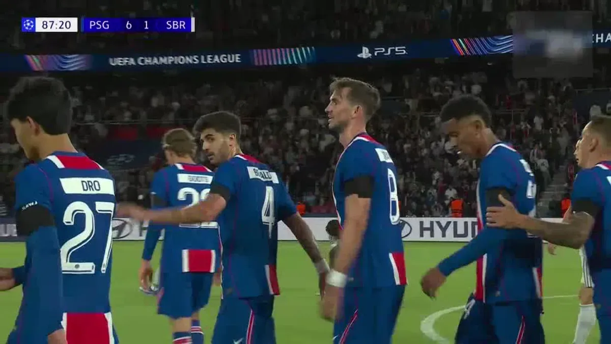 PSG 6-1 Slovan Bratysława Fabian Ruiz