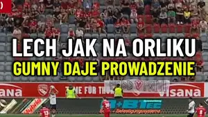 Robert gumny goool. Sztuczna murawa, spokojne tempo i mnóstwo czasu na strzał. Tak Lech Poznań objął prowadzenie w meczu