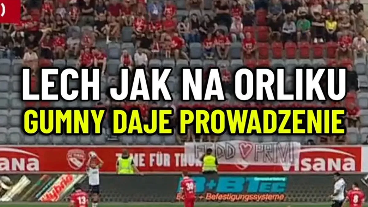 Robert gumny goool. Sztuczna murawa, spokojne tempo i mnóstwo czasu na strzał. Tak Lech Poznań objął prowadzenie w meczu