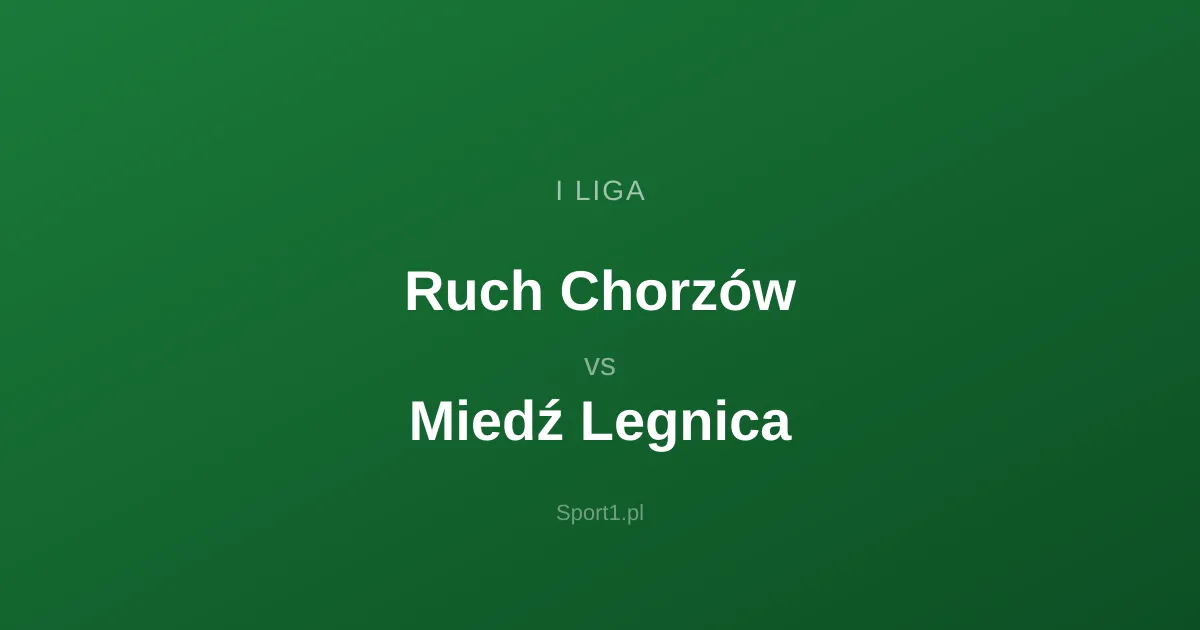 Ruch Chorzów - Miedź Legnica: Typy bukmacherskie