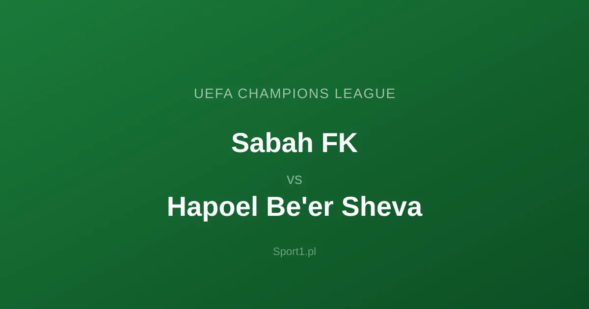Sabah FK - Hapoel Be'er Sheva: Typy bukmacherskie
