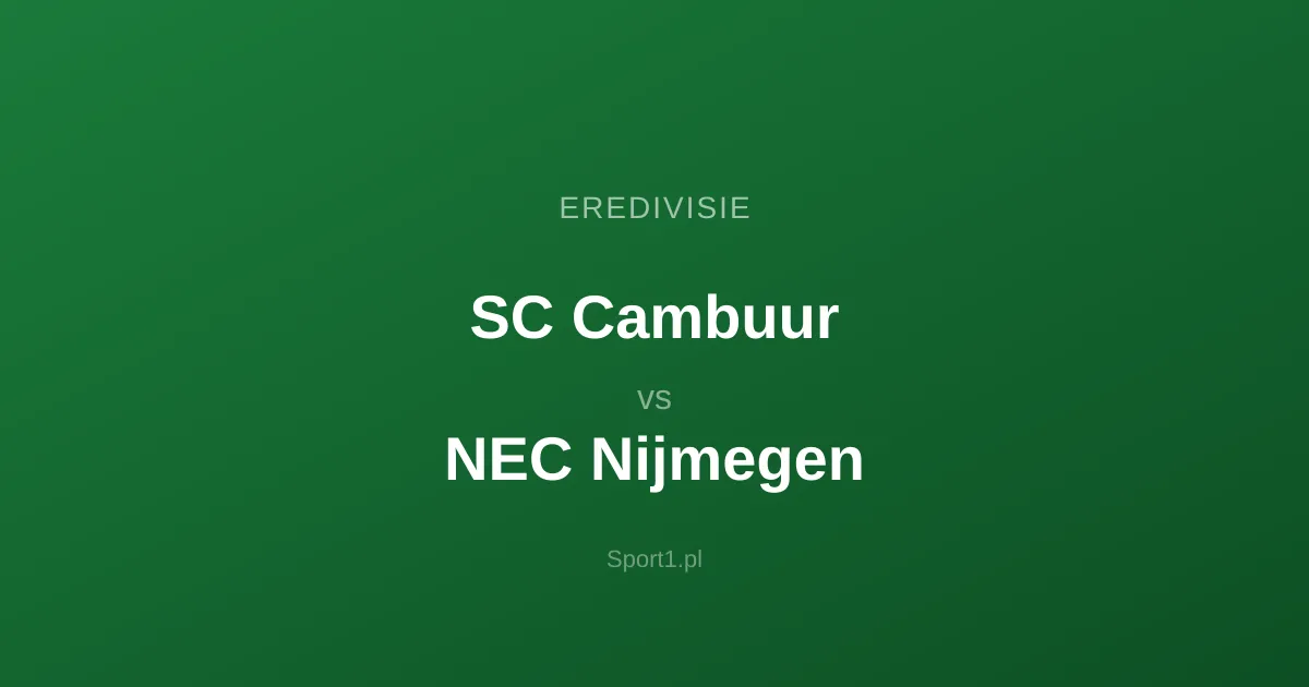 SC Cambuur - NEC Nijmegen: Typy bukmacherskie