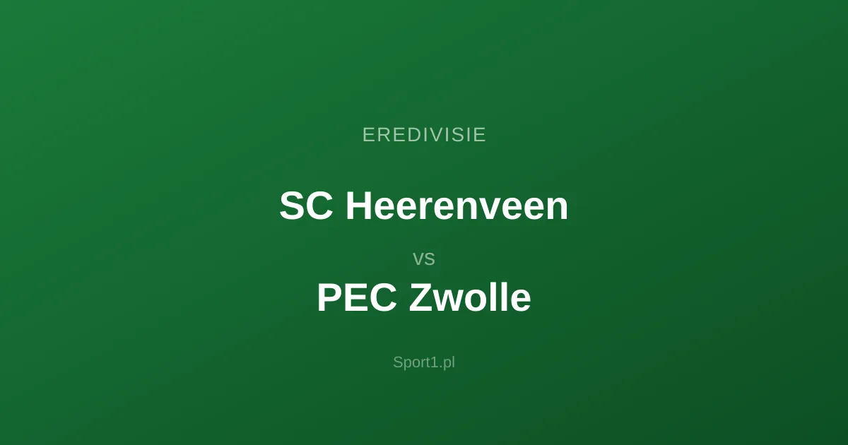 SC Heerenveen - PEC Zwolle: Typy bukmacherskie
