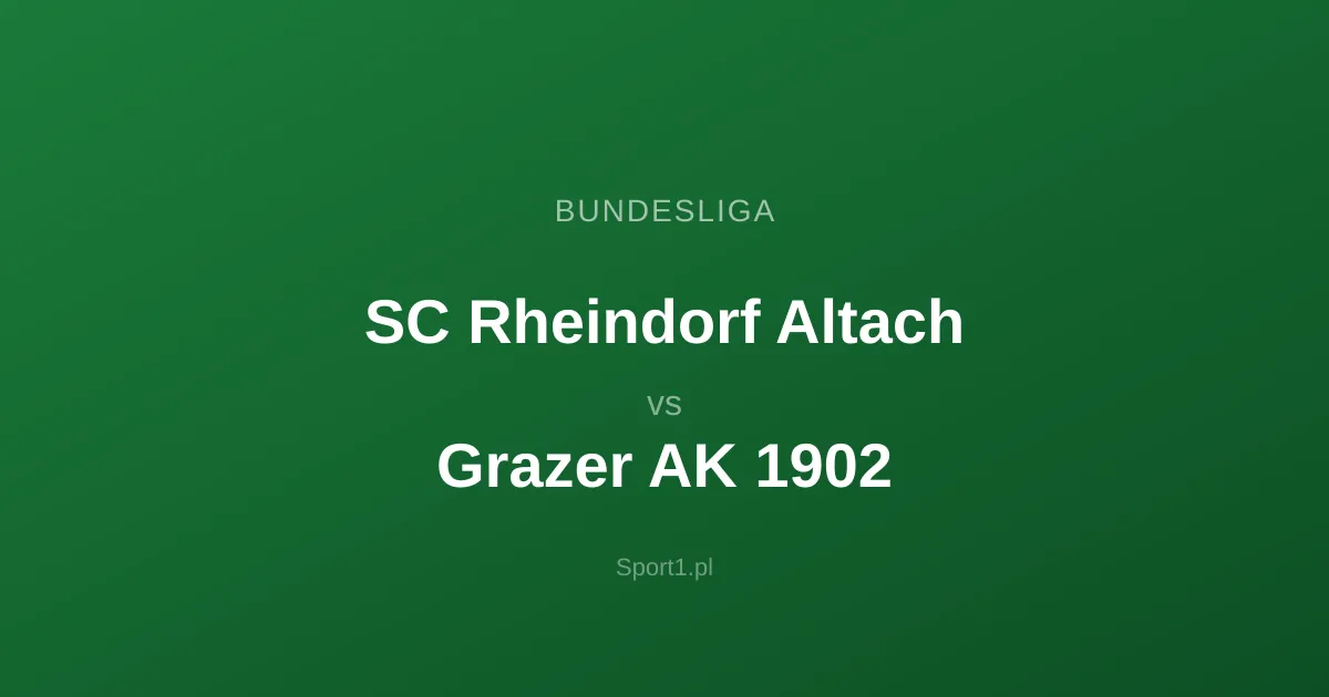 SC Rheindorf Altach - Grazer AK 1902: Typy bukmacherskie