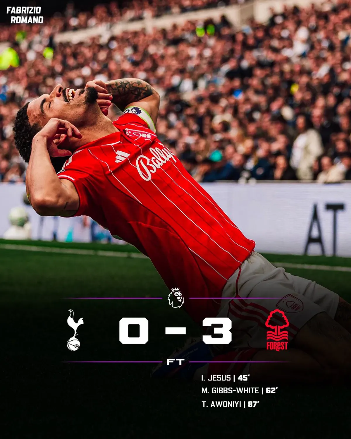 Sensacja w Londynie. Nottingham Forest rozbiło Tottenham w meczu o przetrwanie