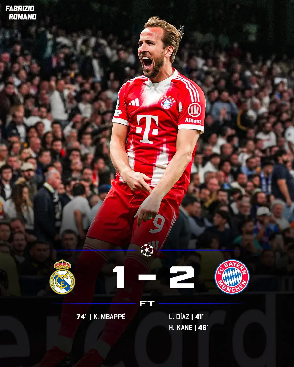 Sensacja w Madrycie. Bayern Monachium podbija Santiago Bernabeu