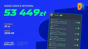 Sezon ogórkowy? Nie dla tego gracza STS! Z 25 PLN zrobił ponad 53 tysiące