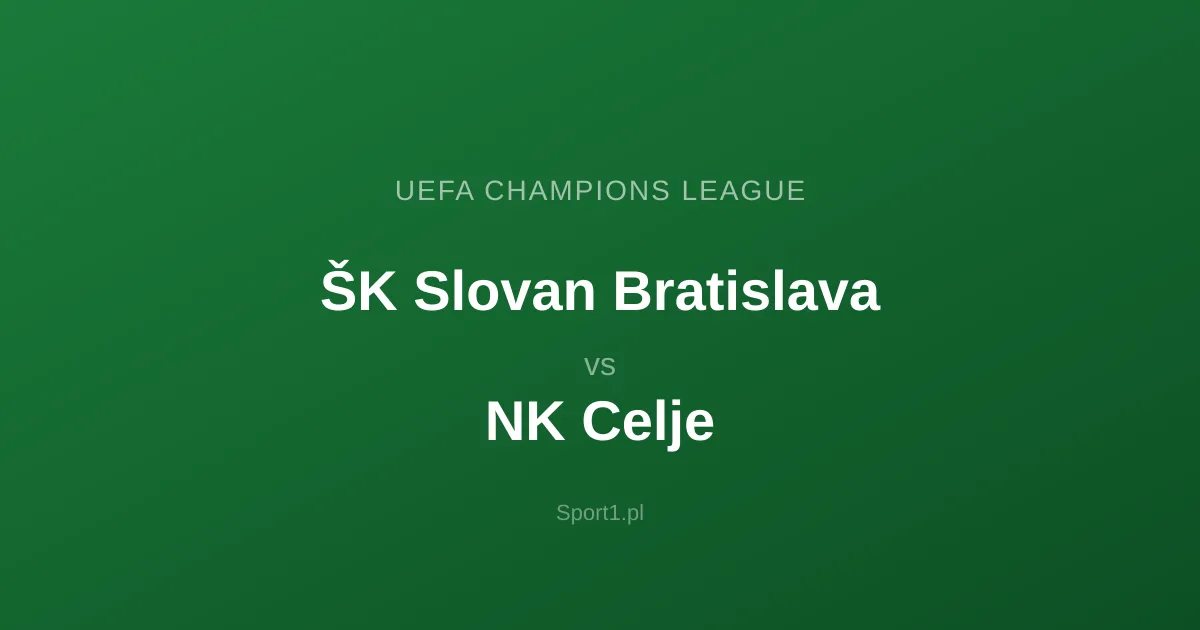 ŠK Slovan Bratislava - NK Celje: Typy bukmacherskie