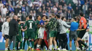 Skandaliczne sceny w Bundeslidze. Piłkarze rzucili się na siebie, w ruch poszły pięści