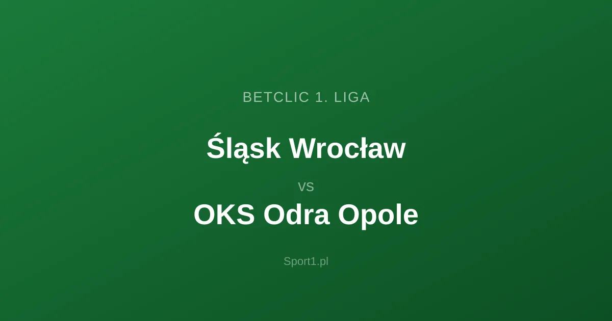 Śląsk Wrocław - OKS Odra Opole: Typy bukmacherskie