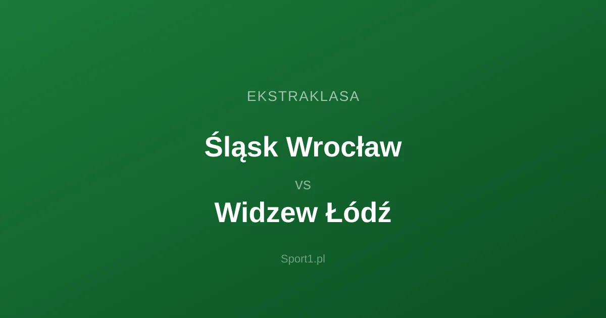 Śląsk Wrocław - Widzew Łódź: Typy bukmacherskie