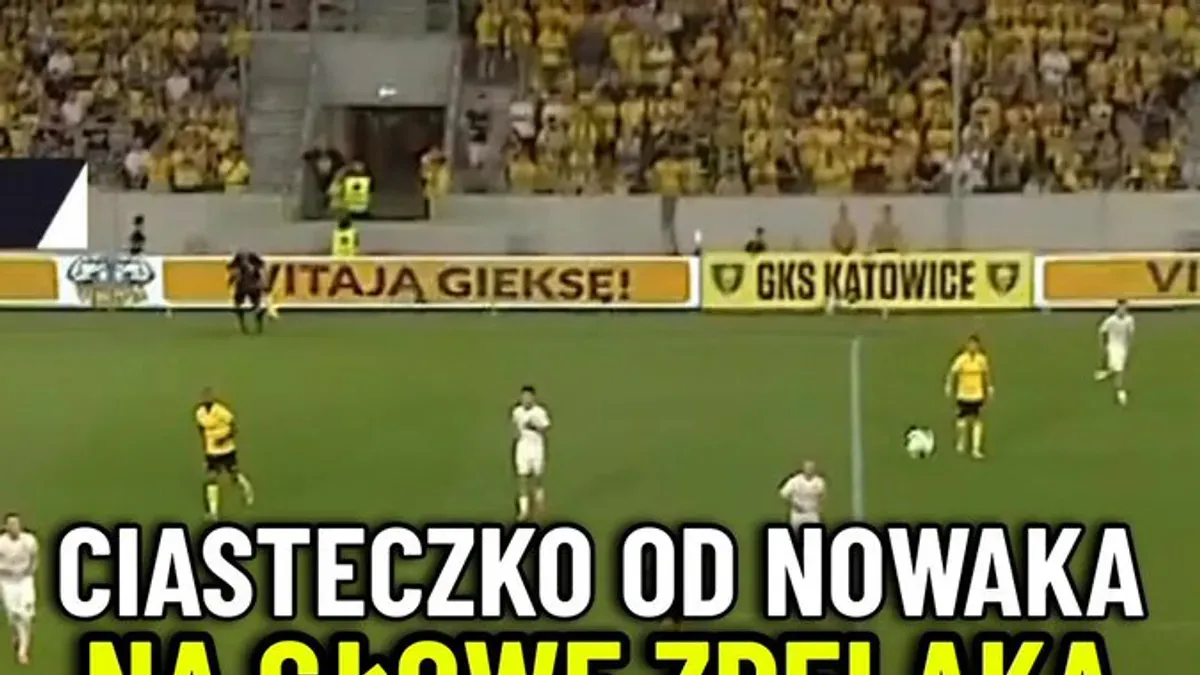 Straty odrobione. GKS Katowice na prowadzeniu! Adam Zrelak wykorzystał idealne dośrodkowanie od Bartosza Nowaka Transmis