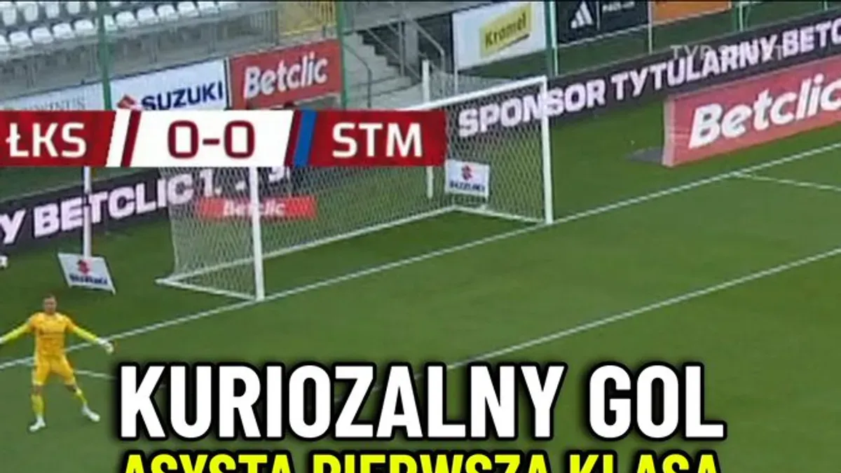 To byłaby niezła asysta, ale koszulki się nie zgadzają. Tak ŁKS objął prowadzenie w meczu ze Stalą Mielec! Oglądaj