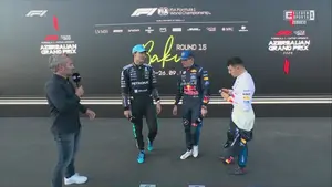 Trójka z podium - George Russell, Max Verstappen i Isack Hadjar i ich pierwsze słowa po wyścigu!