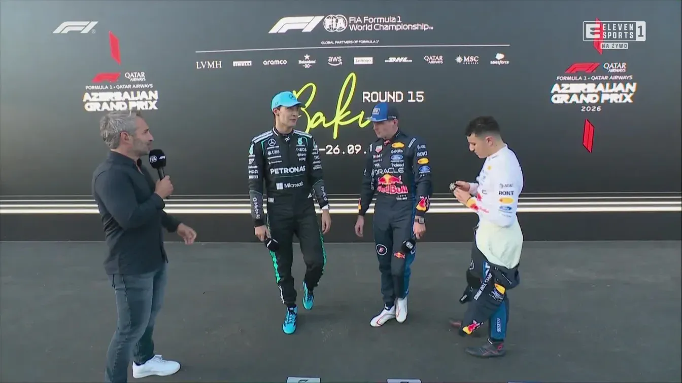 Trójka z podium - George Russell, Max Verstappen i Isack Hadjar i ich pierwsze słowa po wyścigu!