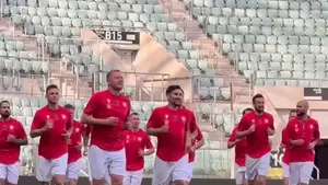 Tymczasem we Wrocławiu. Trwa trening przed jutrzejszym meczem Polska. Reszta świata. Transmisja meczu w TVP 1 w TVP Spor