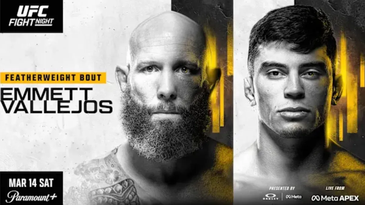 UFC Vegas 114: Emmett vs Vallejos – Analiza, Typy, Kursy i Transmisja. Gdzie oglądać za darmo? | 14.03.2026