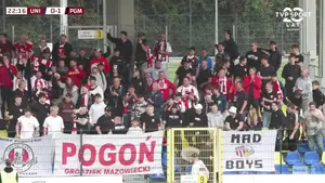 Unia Skierniewice - Pogoń Grodzisk Mazowiecki I Liga - skrót meczu
