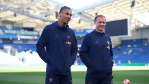 Uraz Bahoyi w meczu z Luksemburgiem. Piłkarz Leeds opuścił boisko w 37. minucie