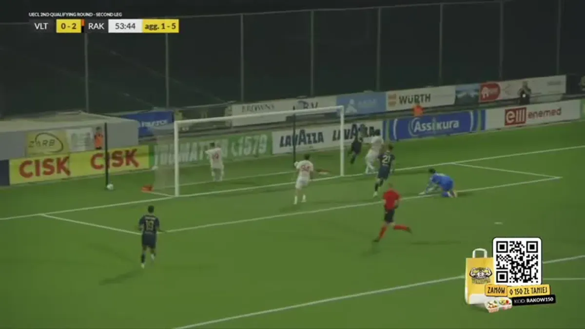 Valletta FC 0-3 Raków Częstochowa - Molnar