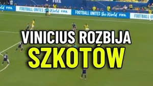 Vini raz! Vini dwa! Brazylijczyk jest dziś nie do zatrzymania! A przecież to dopiero pierwsza połowa meczu! Oglądaj onli