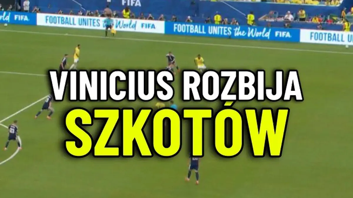 Vini raz! Vini dwa! Brazylijczyk jest dziś nie do zatrzymania! A przecież to dopiero pierwsza połowa meczu! Oglądaj onli