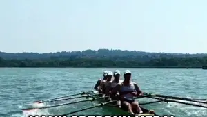 Wicemistrzowie europy. Czwórka podwójna mężczyzn w składzie Dominik Czaja, Mateusz Biskup, Mirosław Ziętarski i Konrad D