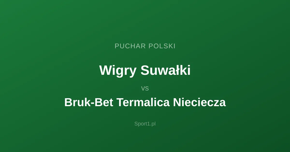 Wigry Suwałki - Bruk-Bet Termalica Nieciecza: Typy bukmacherskie