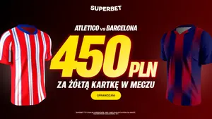 Żółta kartka w rewanżu Atletico – Barcelona? Pewniak z bonusem 450 PLN!