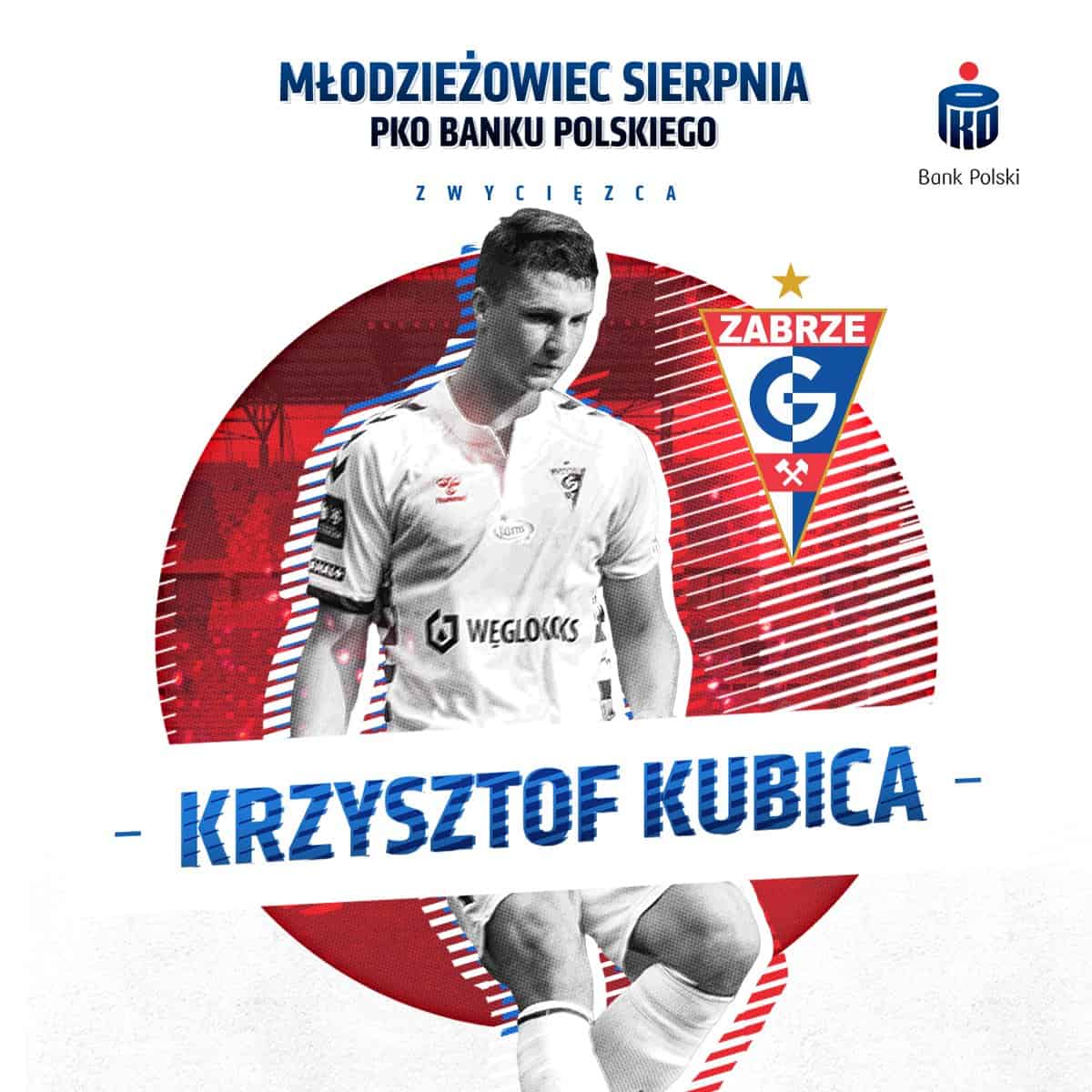 Krzysztof Kubica Młodzieżowcem Sierpnia 2021 PKO Banku Polskiego!