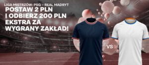 Stawiasz 2 zł na Real lub PSG i wygrywasz aż 200 w Superbet!