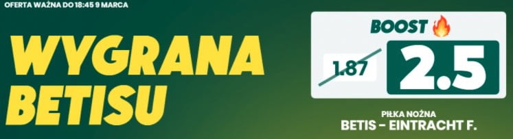 Wysoki kurs na Betis w Betfan