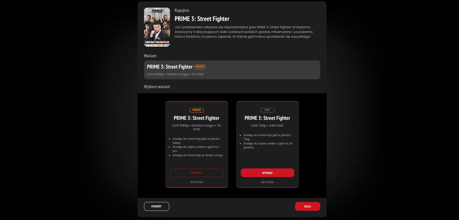 Jak wykupić PPV na Prime Show MMA 3? - krok 4