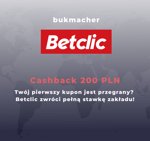 Betclic - cashback 200 zł z kodem "KOD550"