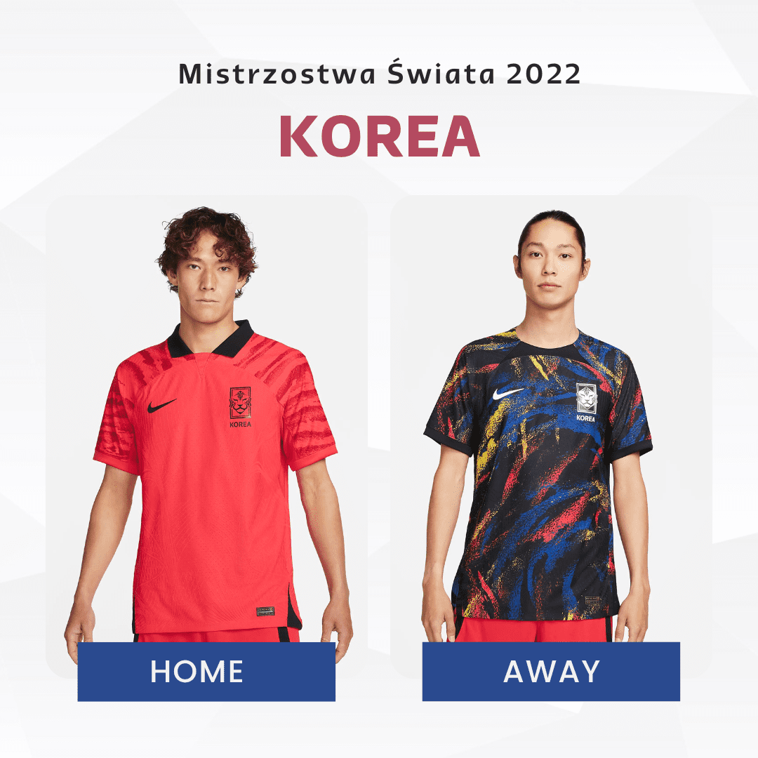 Korea Południowa: Koszulki na MŚ 2022