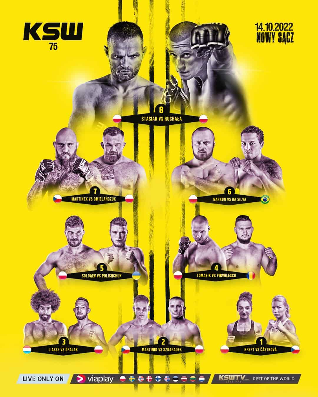 KSW 75 za darmo online - kto walczy?
