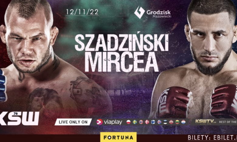 Gracjan Szadziński wystąpi na KSW 76 w Grodzisku Mazowieckim