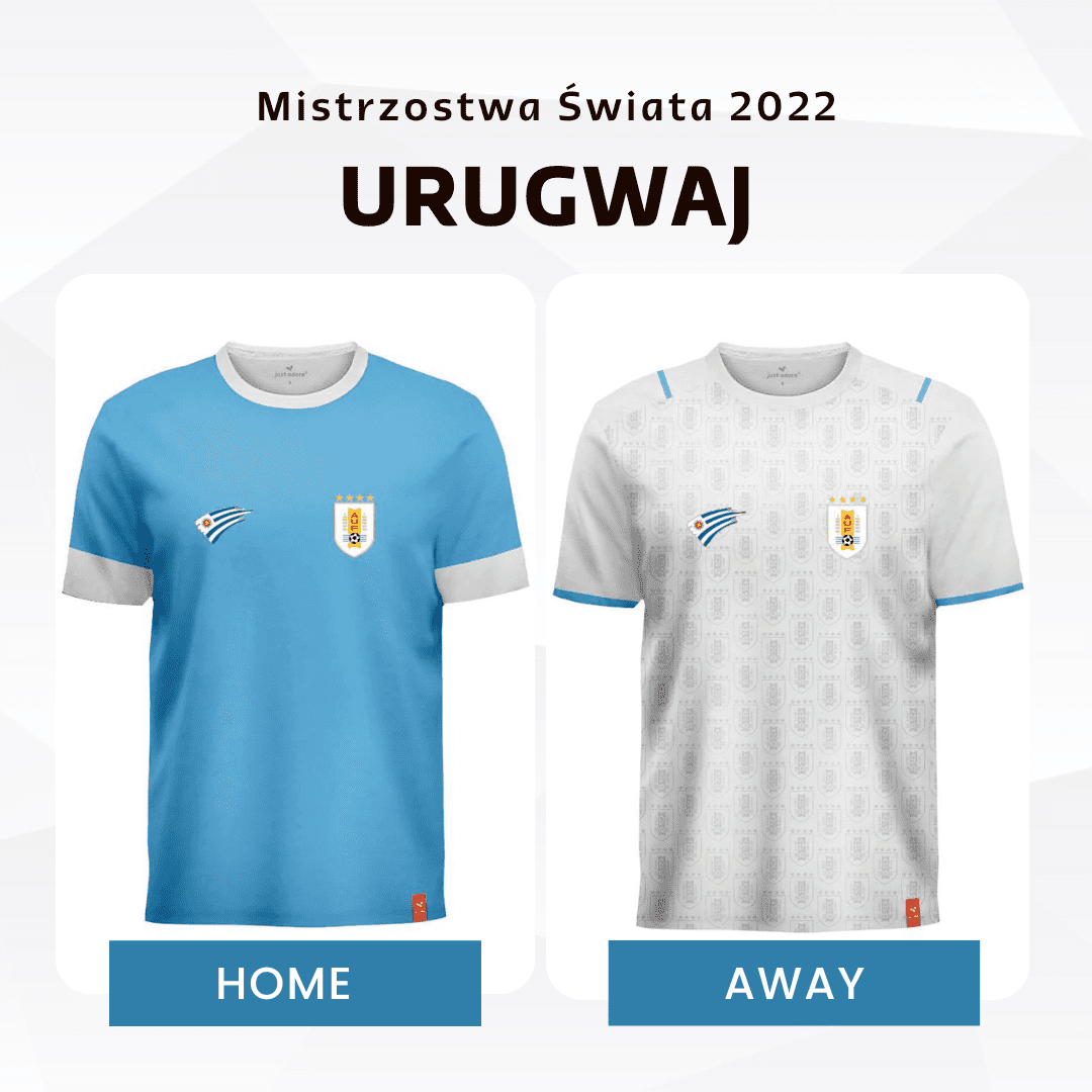 Urugwaj: Koszulki na MŚ 2022