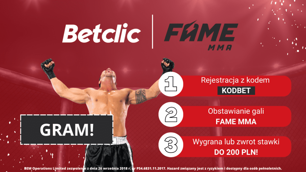 Obstawianie FAME MMA bez ryzyka