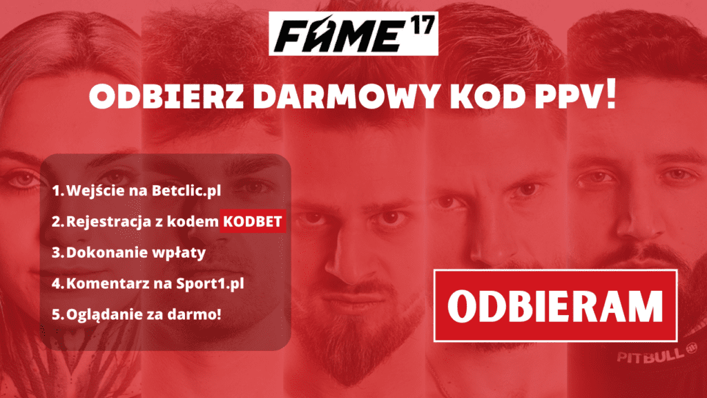FAME MMA 17 kody PPV za darmo
