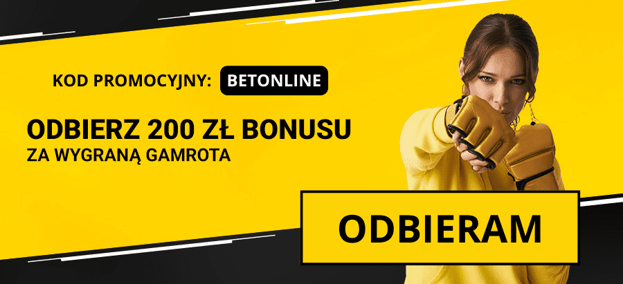 Bonus 200 PLN na walkę Gamrota w Fortunie